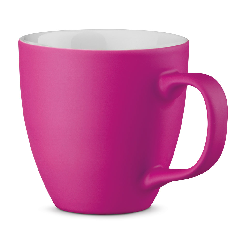 Mug en porcelaine publicitaire 460 ml - Panthony Mat Rose foncé